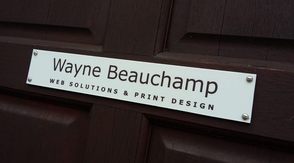 Wayne Beauchamp Web Solutions & Print Design sign