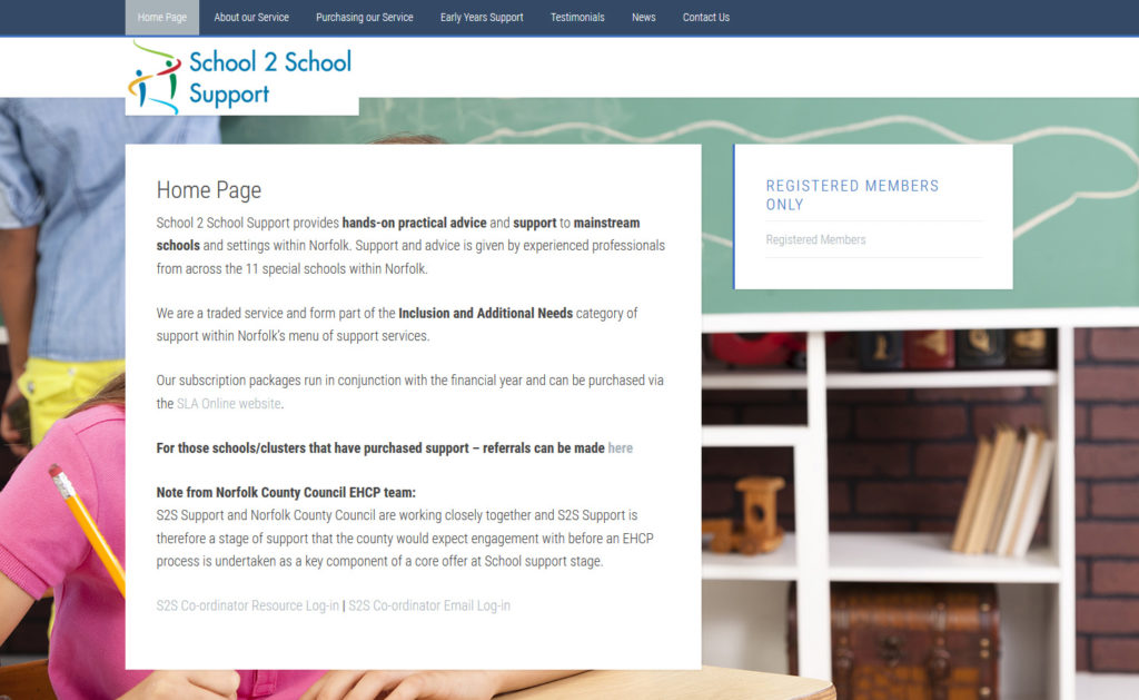 School 2 School Support website