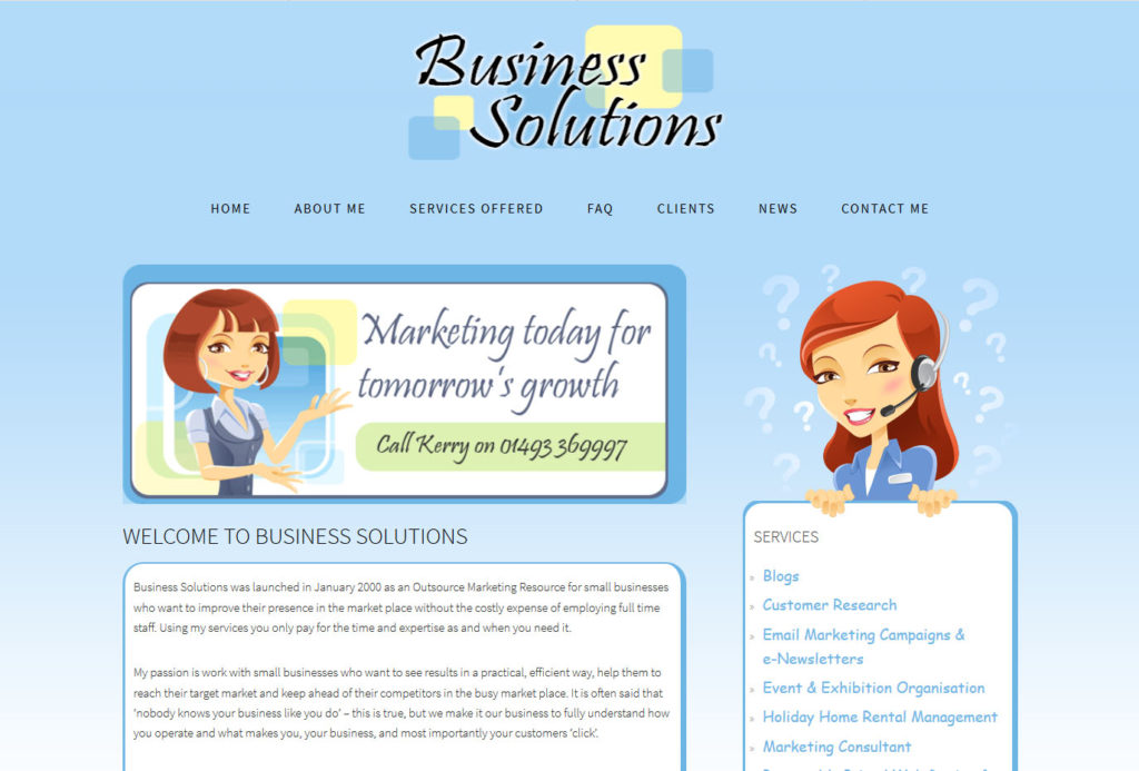 Norfolk Business Solutions website