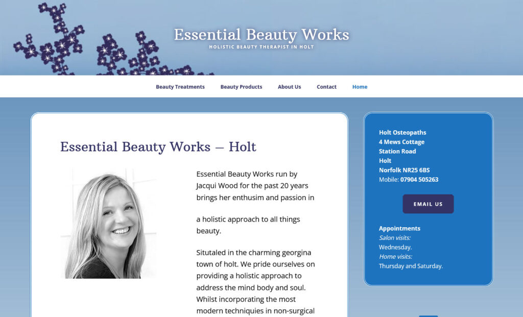 Essential Beauty Works Holistic Beauty Therapist Holt
