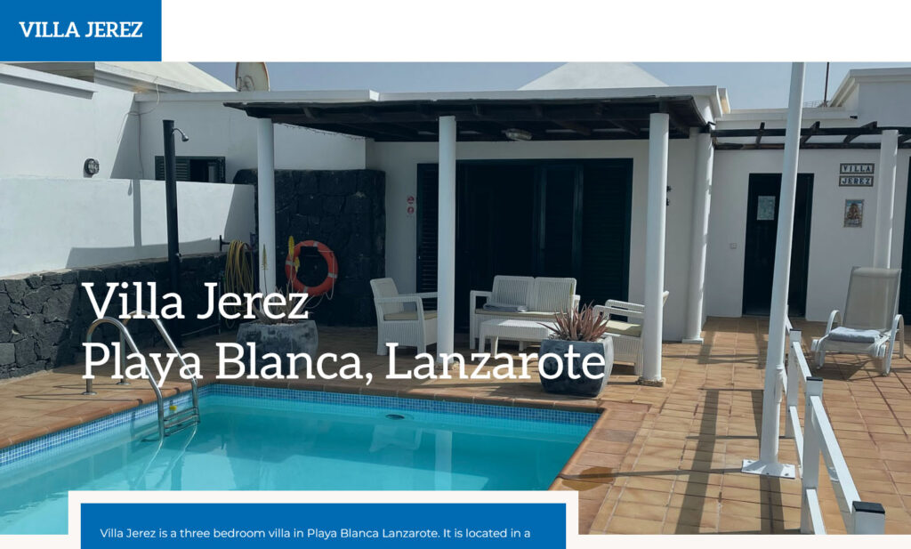 Villa Jerez villa Playa Blanca Lanzarote