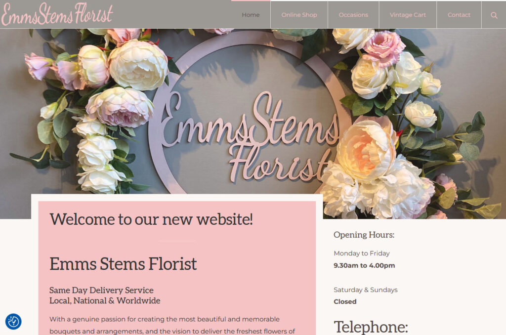 Emms Stems florists Website