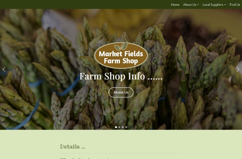 Market Fields Farm Shop website